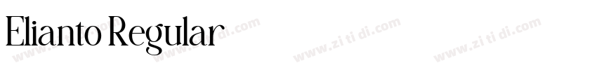 Elianto Regular字体转换